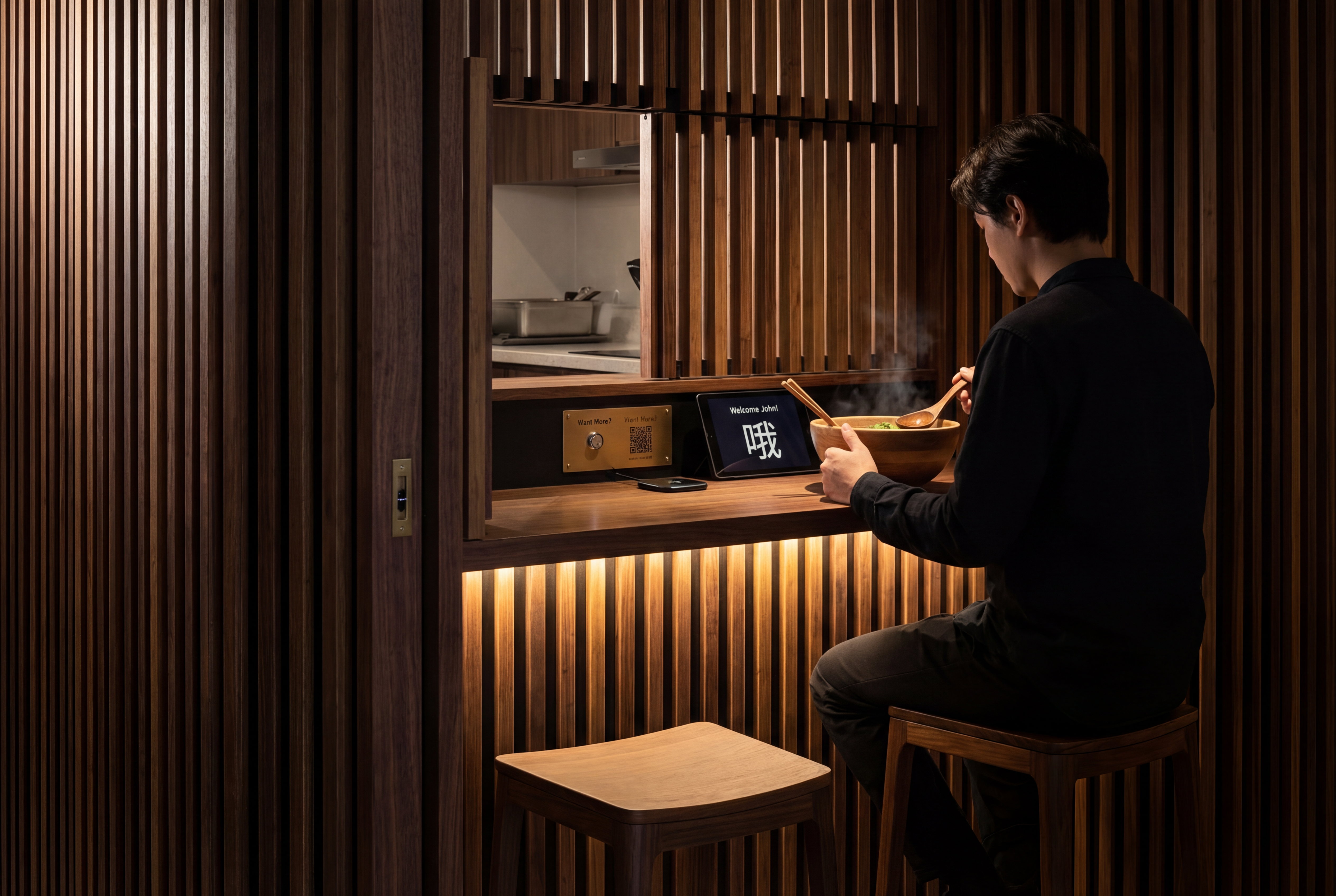 Private dining pod at Oh!